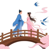 牛郎织女相会图