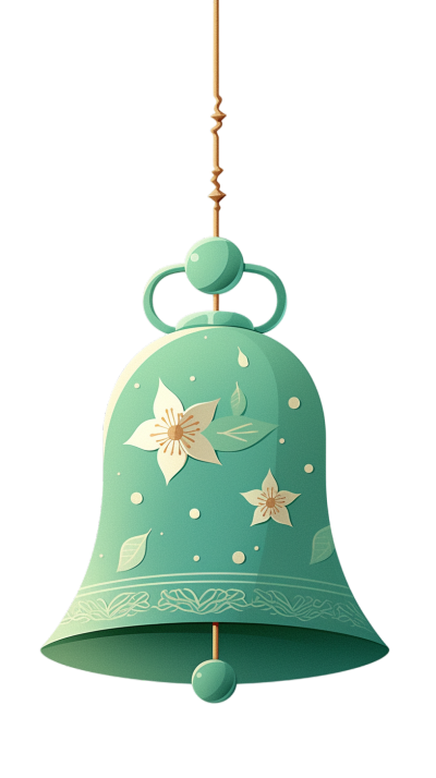 绿色风铃小清新插图