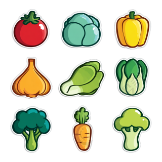 卡通蔬菜插画