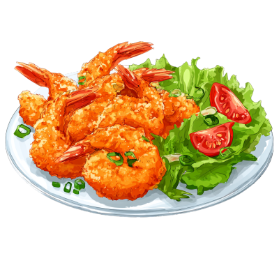 幼儿园食谱炸虾插图
