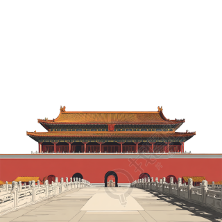 中国传统建筑插画