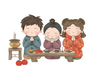 祖母新年祭拜