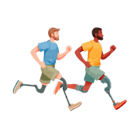 残疾人运动插画
