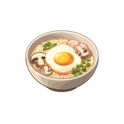 卡通午餐拉面插图