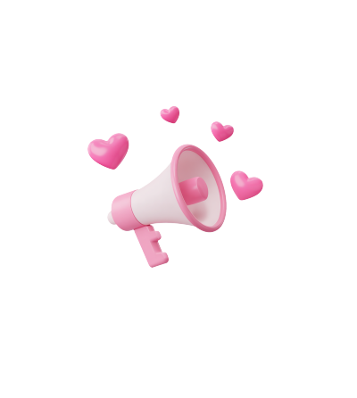 粉色爱心喇叭插图