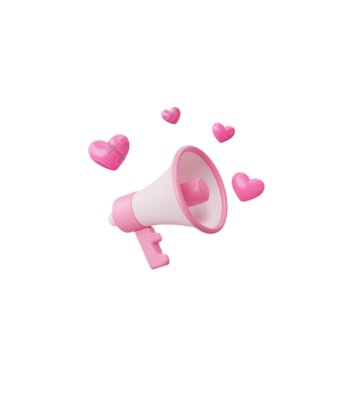 粉色爱心喇叭插图