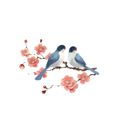 中国画花鸟创意设计元素