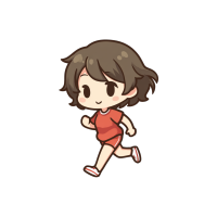 红色奔跑女孩PNG图形素材