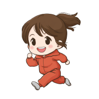 红色跑步服小女孩PNG图形素材