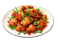 炒鸡肉煎饺插画设计