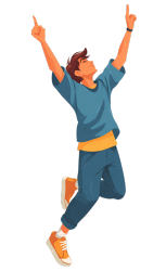 跃动青年插画设计