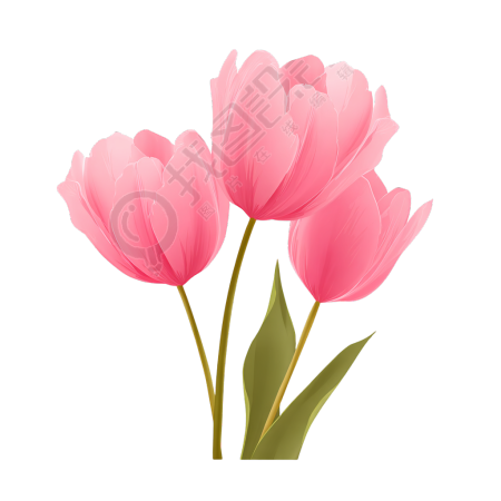 教师节郁金香矢量插画