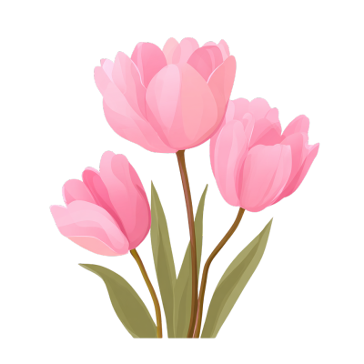 教师节郁金香矢量插图