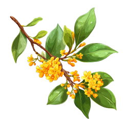 黄色桂花PNG插图