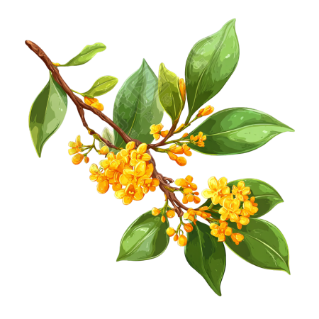 黄色桂花PNG插图