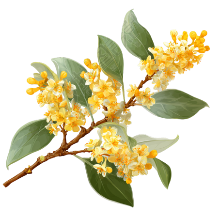 桂花透明背景插图