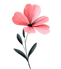 可爱粉色花卉插画
