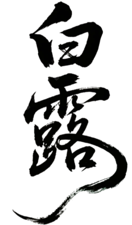 二十四节气白露艺术字素材