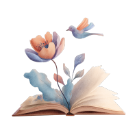 教师节书籍花鸟元素