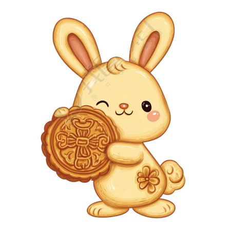 中秋节玉兔商用插图