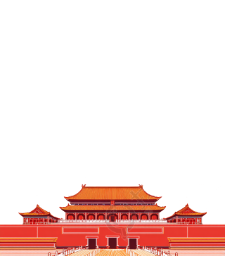 天安门国庆节插画