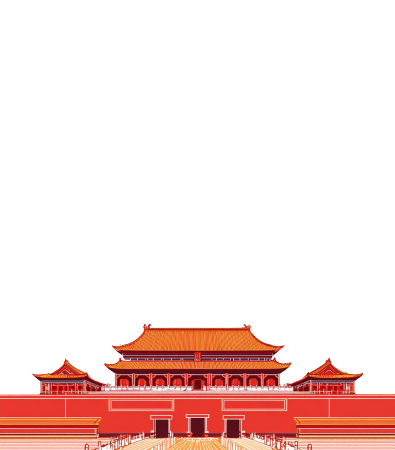 天安门国庆节插画