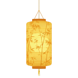黄色灯笼可商用插画