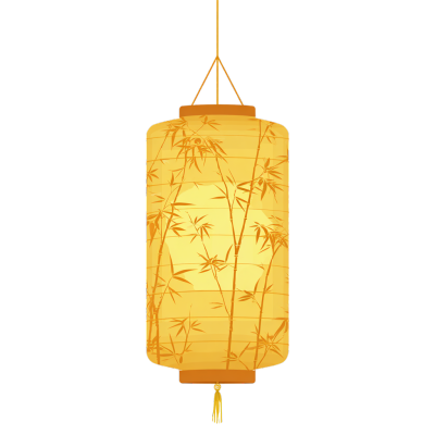 黄色灯笼可商用插画
