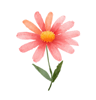 粉色花朵水彩画PNG