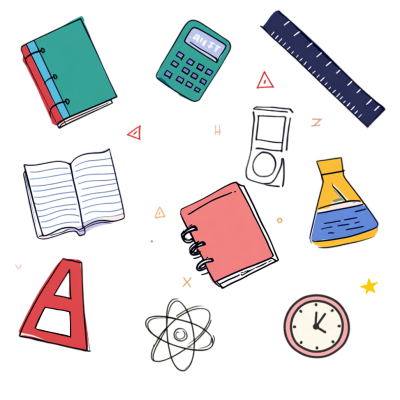 开学季学习用品插画