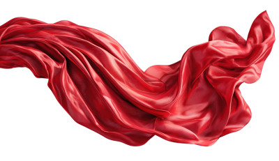 红丝带国庆节插画
