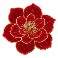 新年红花logo