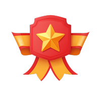 红丝带金星辫带，中国新年主题，扁平风格插图
