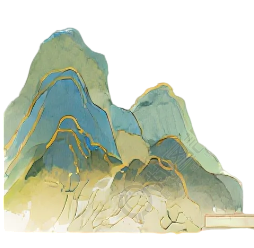 国潮风山峰插画素材