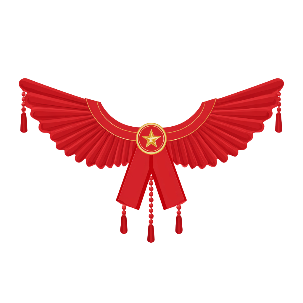 红丝带金星流苏插图