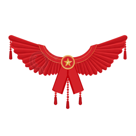 红丝带金星流苏插图