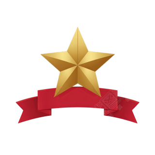金星 laurel wreath图案白底红丝带