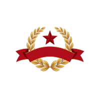 金星悬挂桂圆环的红丝带设计
