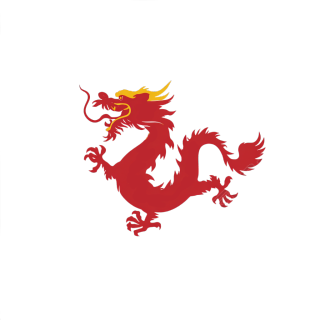 传统风格三星国旗飞龙设计