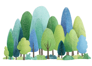 森林树木插画