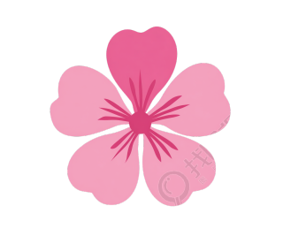 简约粉色花朵logo