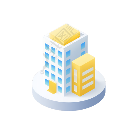 楼房卡通建筑插画