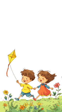 秋游放风筝素材