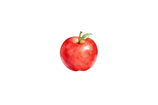 清新水果水彩画