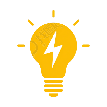 黄色灯泡创意素材