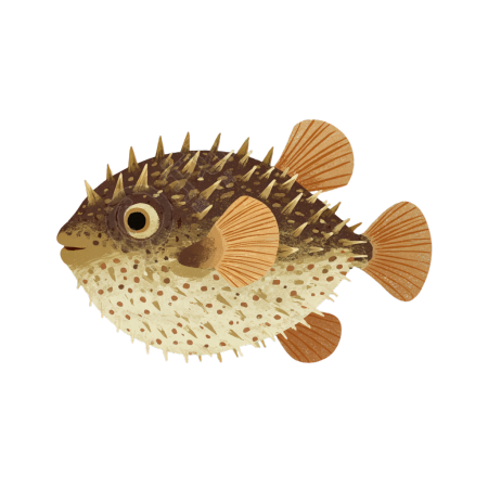 河豚透明背景元素