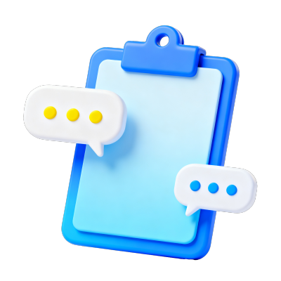 蓝色文件板夹招聘元素