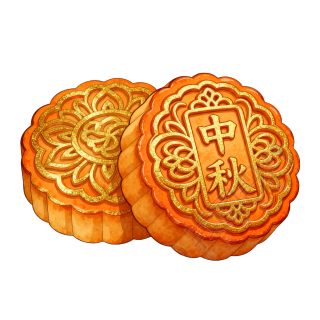 中秋节月饼插画
