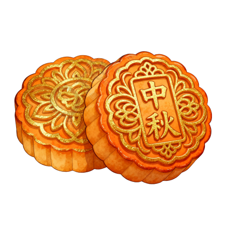 中秋节月饼插画