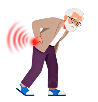 老年男性插画设计